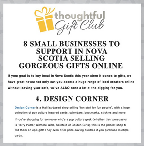 Feature on Thoughtful Gift Club for Nova Scotia Small Business
