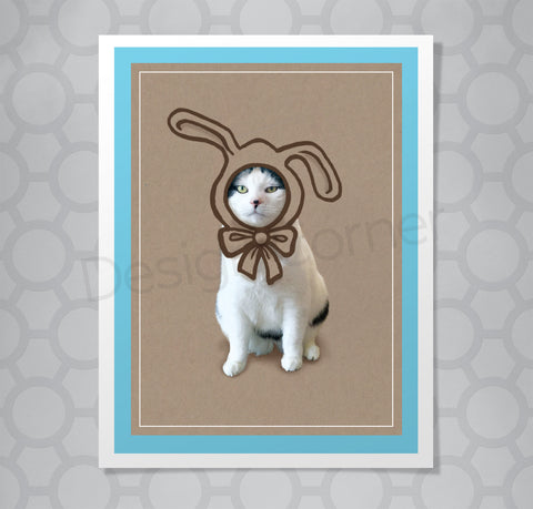 Max the Cat Easter Bunny Card