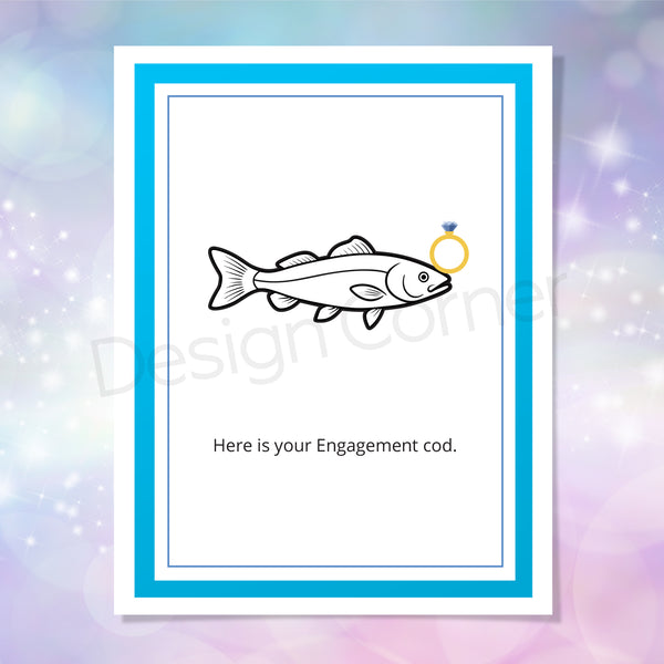 Engagement Cod funny pun card