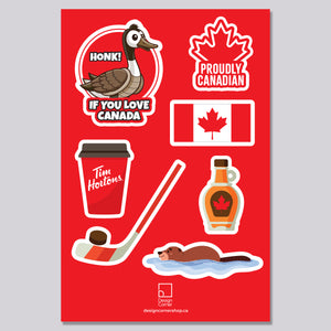 Canadian icons vinyl sticker sheet