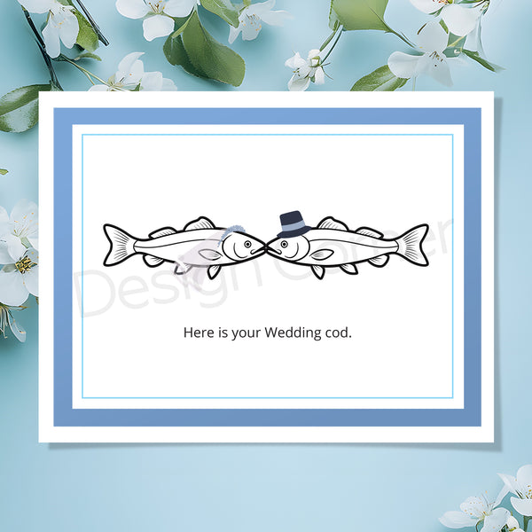 Wedding Cod funny pun card