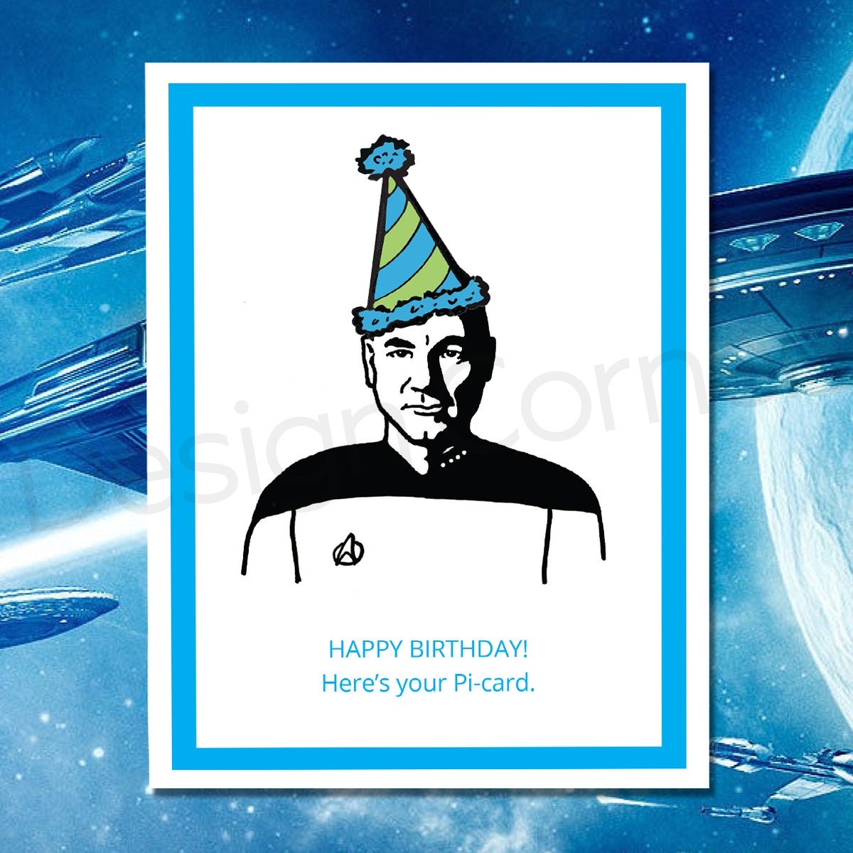 Star Trek Next Generation Picard Card – Design Corner Online