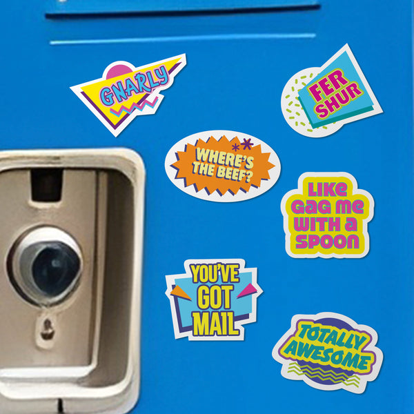 80s Expressions Funny Stickers 6 Pack