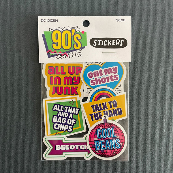 90s Expressions Funny Stickers 6 Pack