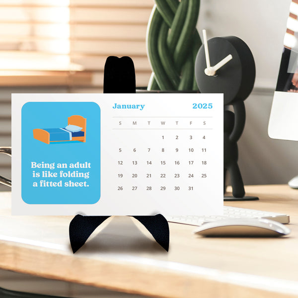 Adulting 2025 desk calendar