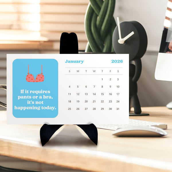 Adulting 2026 desk calendar