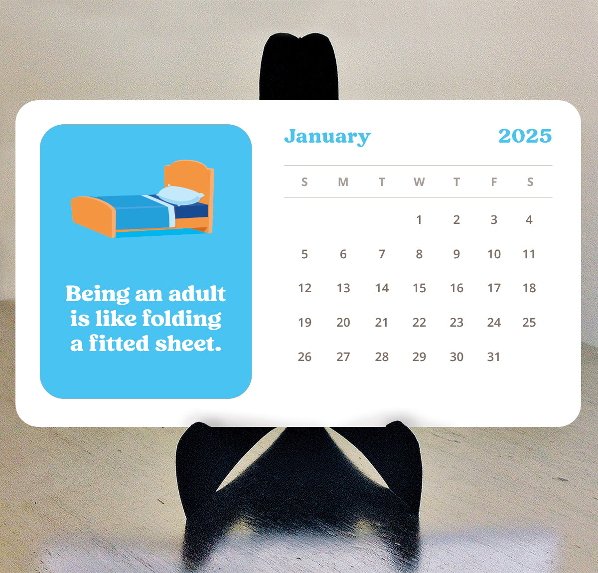 Adulting 2025 desk calendar