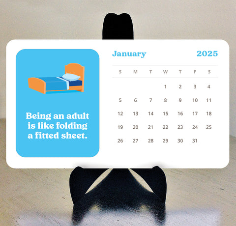 Adulting 2025 desk calendar