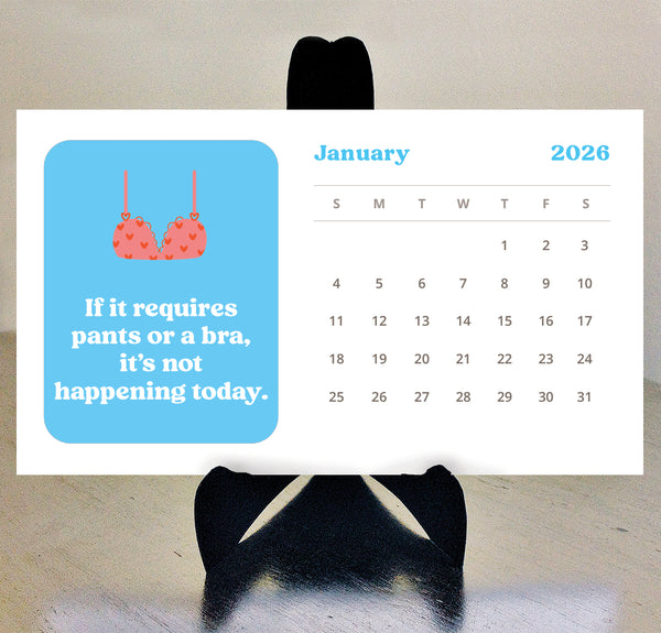 Adulting 2026 desk calendar