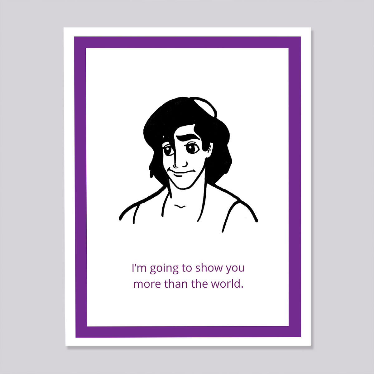 Disney Aladdin Naughty Funny Illustrated Card