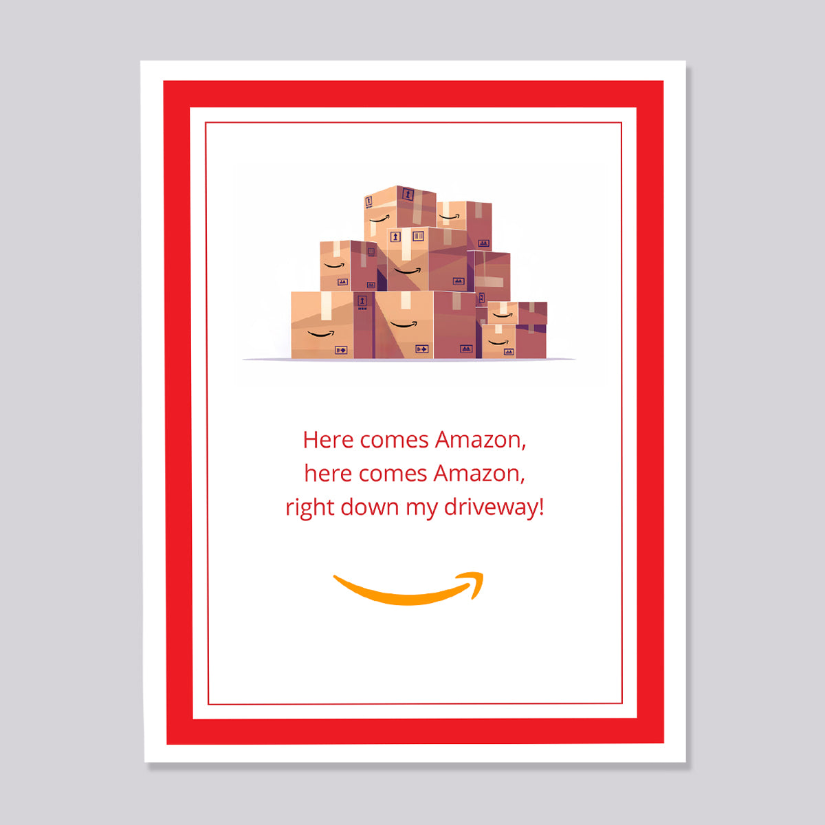 Amazon boxes funny Christmas Card