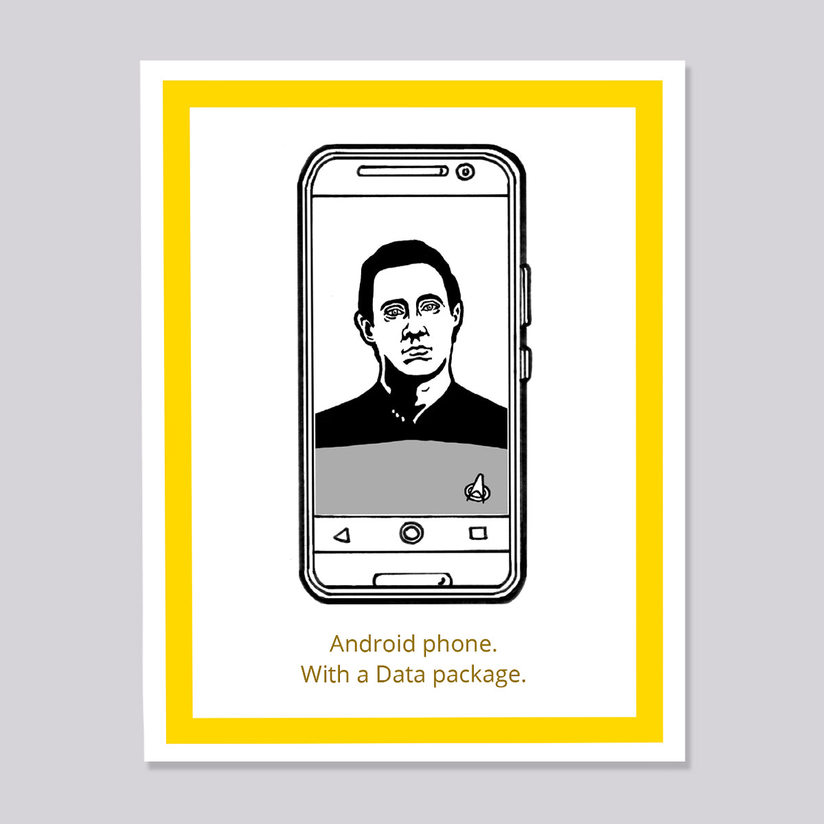 Star Trek Next Generation Data Android Card
