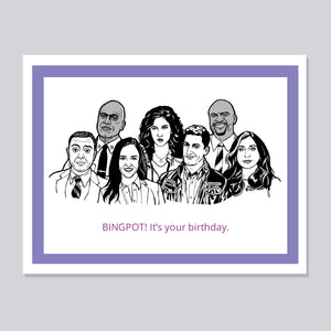 Brooklyn Nine Nine Gang Bingpot Birthday Card