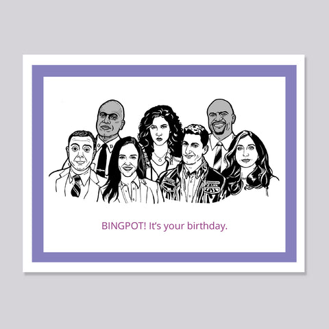 Brooklyn Nine Nine Gang Bingpot Birthday Card