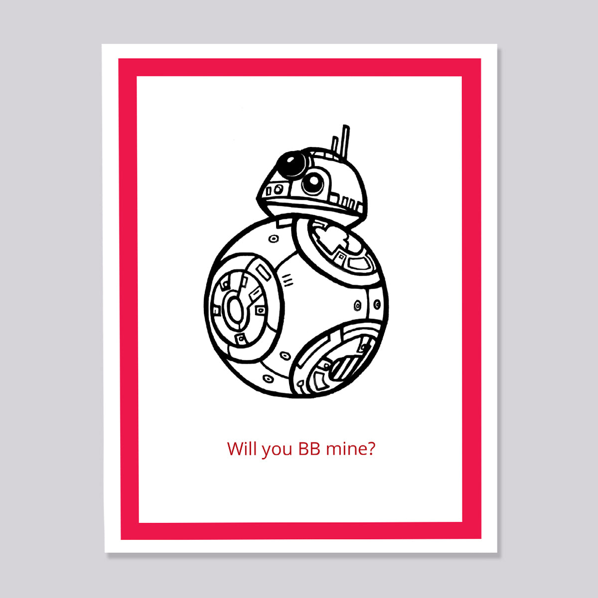 Star Wars BB8 Love Card