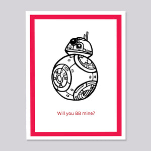 Star Wars BB8 Love Card