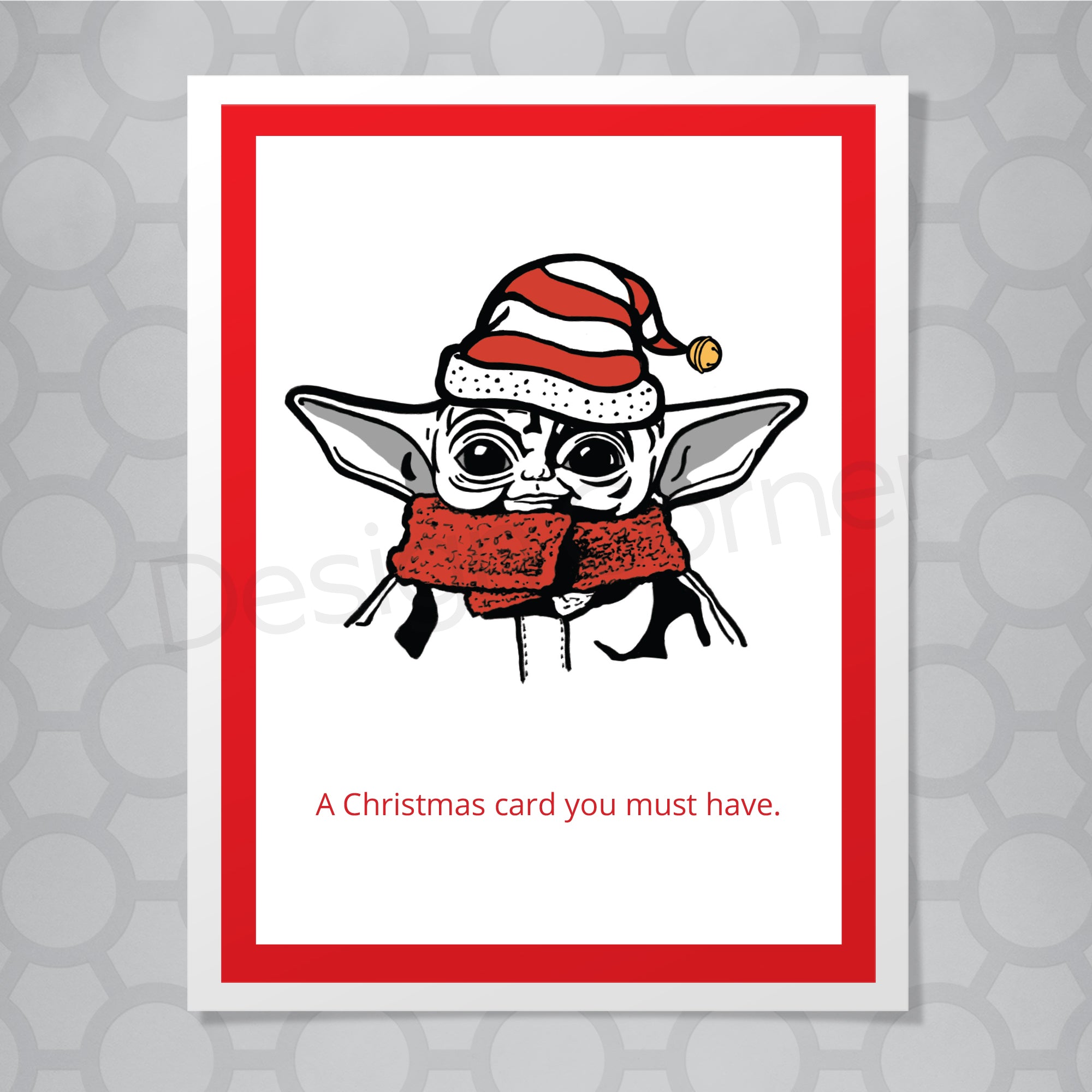 Star Wars Baby Yoda Christmas Card