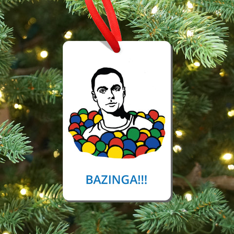 Big Bang Theory Sheldon Bazinga Ornament and Magnet