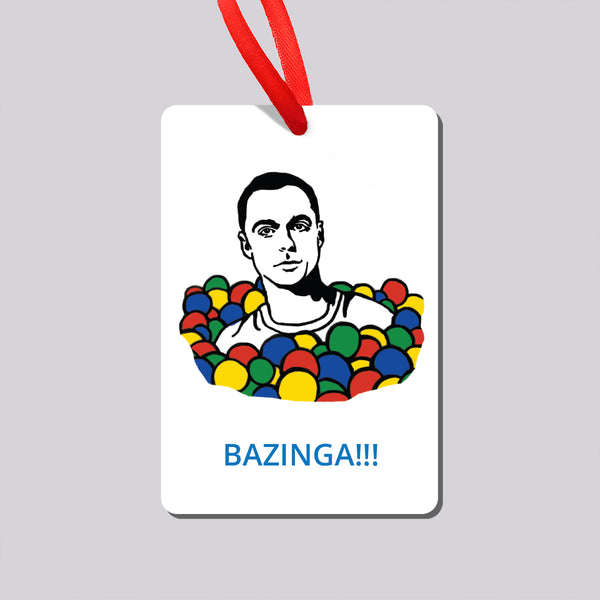Big Bang Theory Sheldon Bazinga Ornament and Magnet