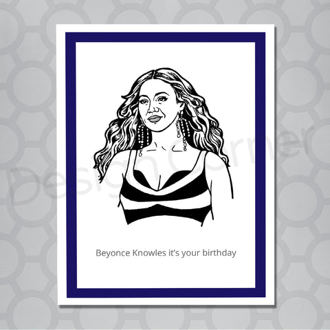 Beyonce Knowles Birthday Card