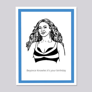 Beyonce Knowles Birthday Card