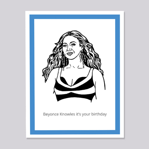 Beyonce Knowles Birthday Card