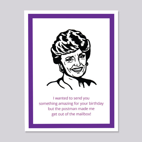Golden Girls Blanche Postman Birthday Card