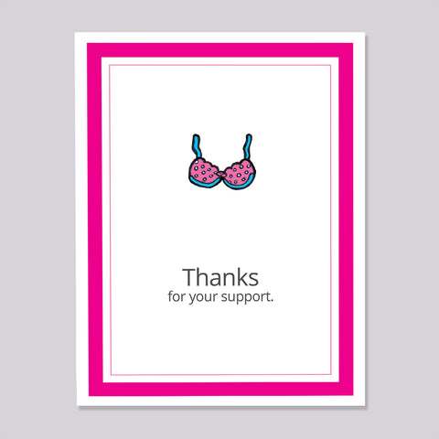 Thank You Bra Support Card