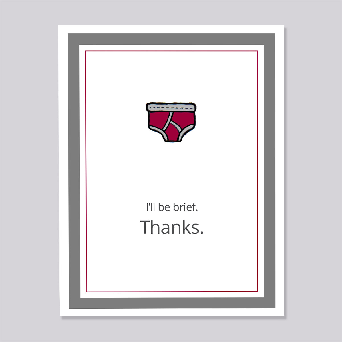 Thank You Brief Card