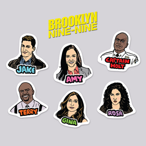 Brooklyn Nine Nine Die Cut Sticker 6 Pack