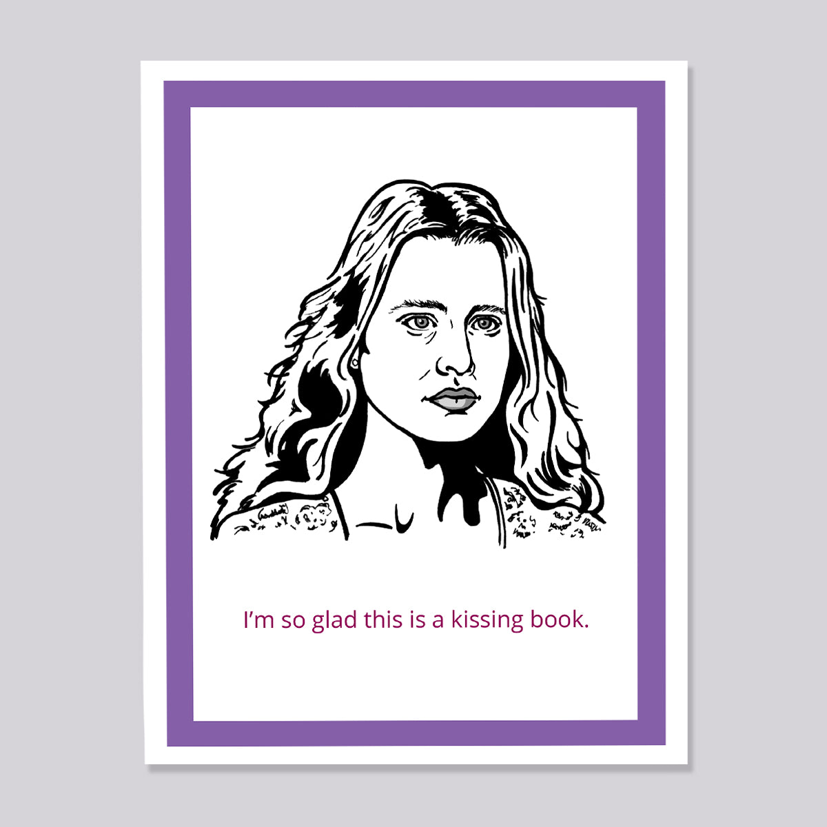 Princess Bride Buttercup Kissing Book Card
