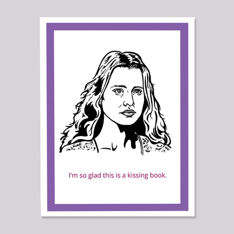 Princess Bride Buttercup Kissing Book Card