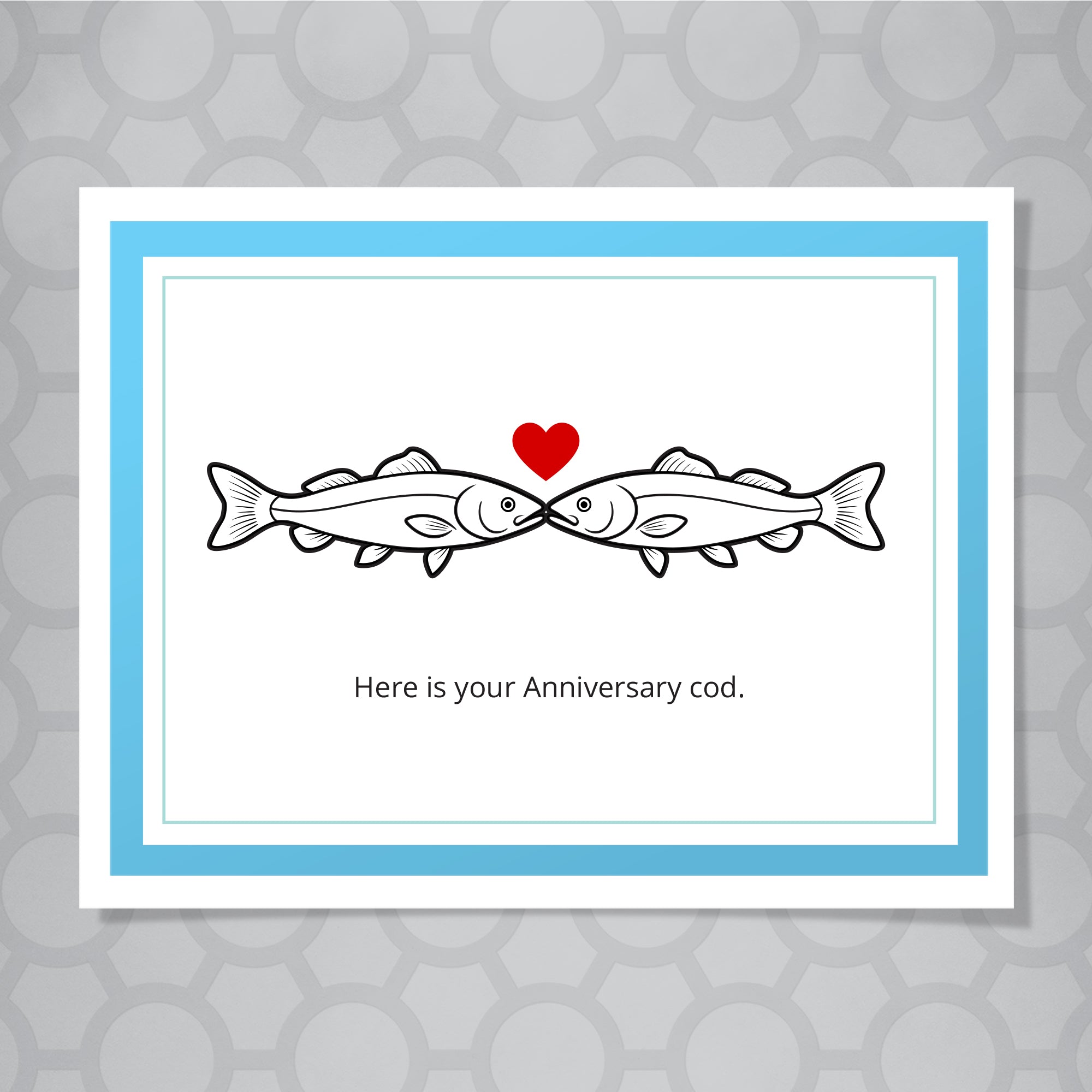 Anniversary Cod funny pun card
