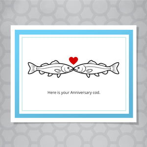 Anniversary Cod funny pun card