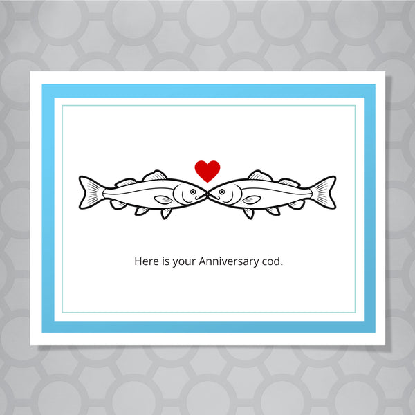 Anniversary Cod funny pun card