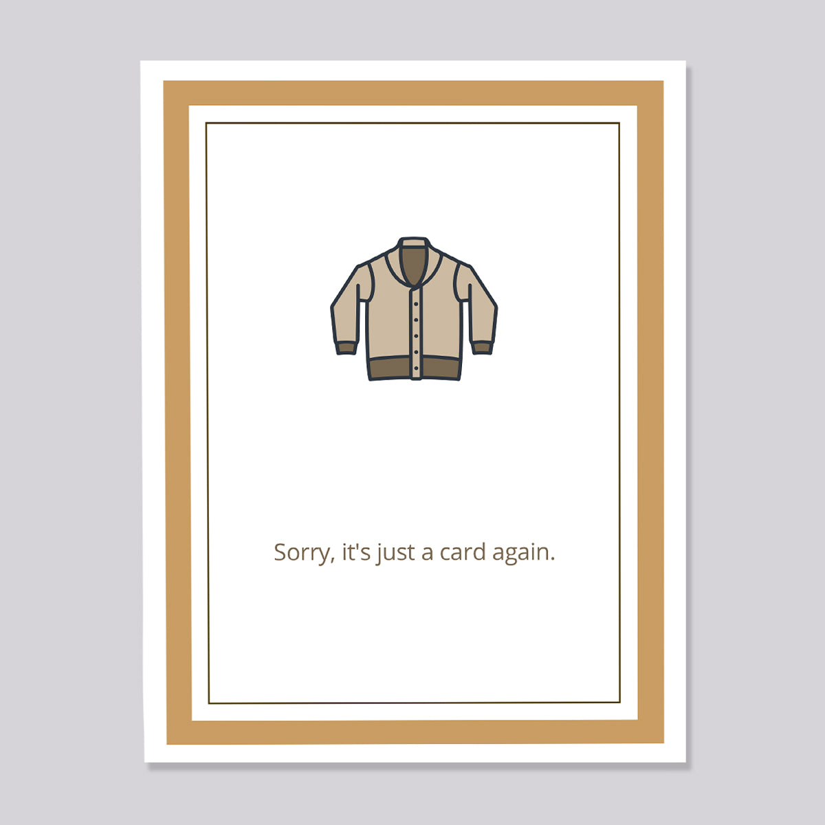 Cardigan Birthday Pun Card