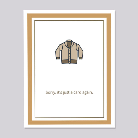 Cardigan Birthday Pun Card