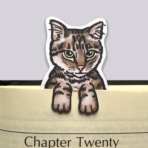 Don't be a Quitter Cat Die Cut Bookmark