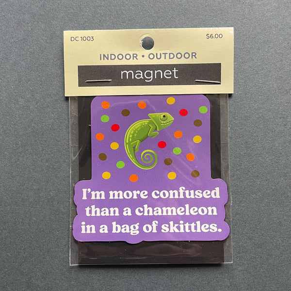 Chameleon Die Cut Funny Adulting Magnet
