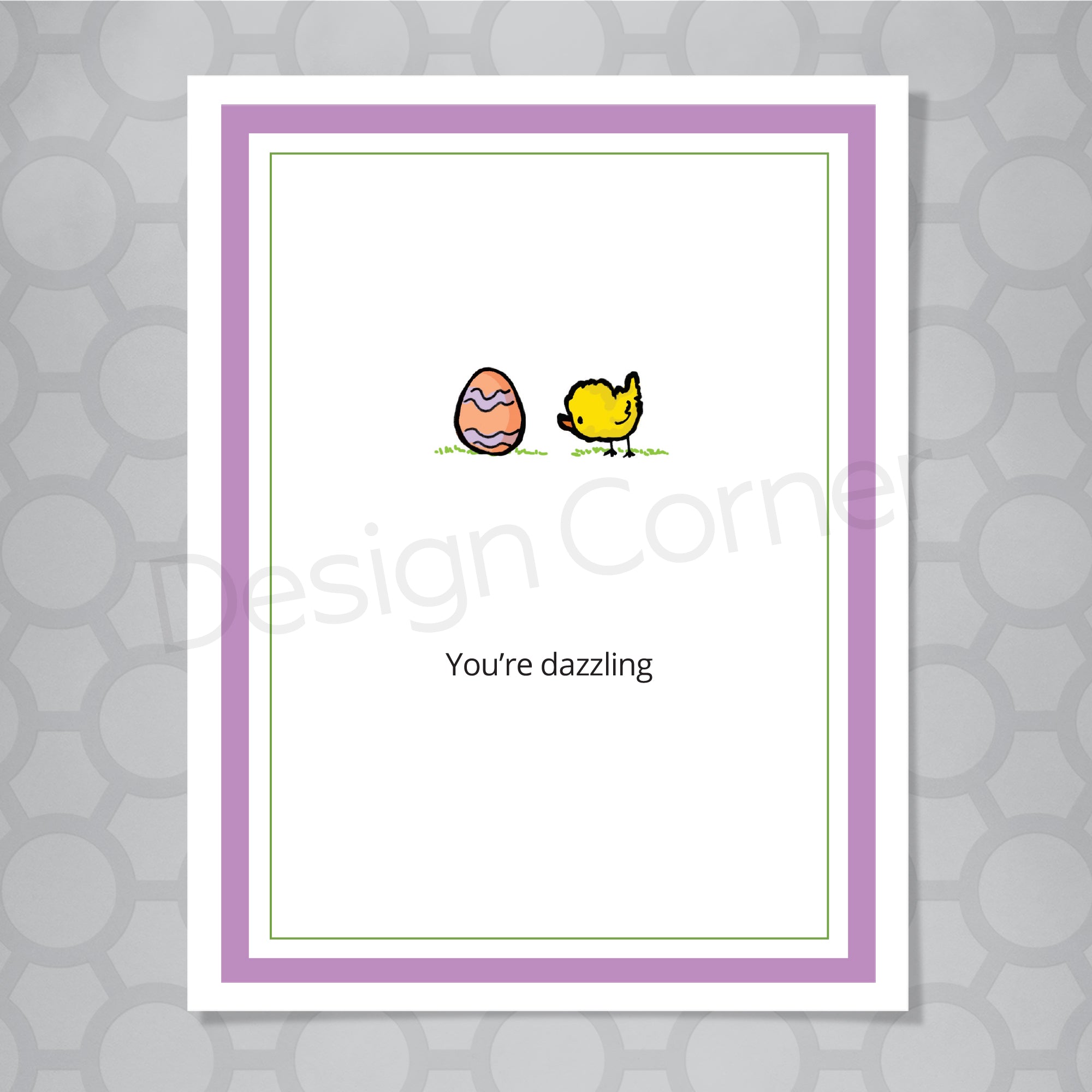 Easter Chick and Egg dazzling Card
