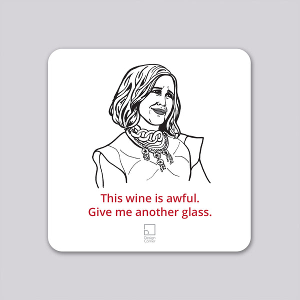 Schitts Creek Moira Funny Wine Coaster