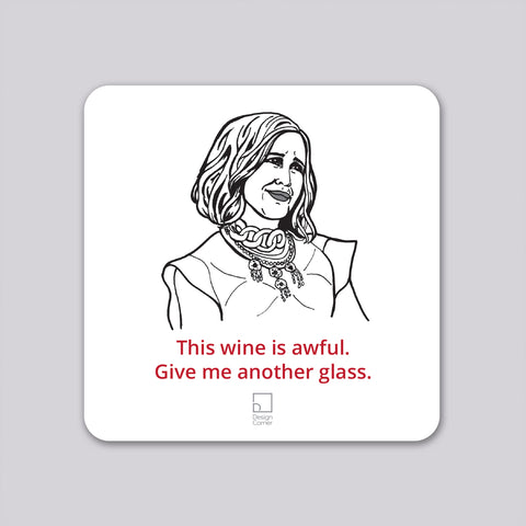 Schitts Creek Moira Funny Wine Coaster