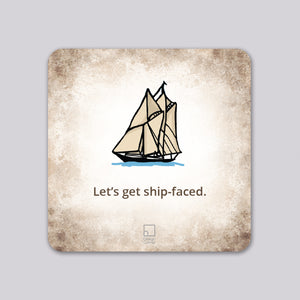 Ship Faced Funny Pun Coaster