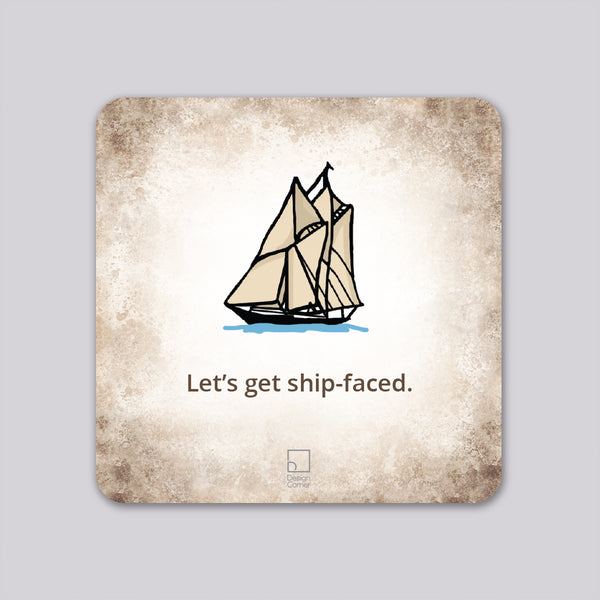 Ship Faced Funny Pun Coaster