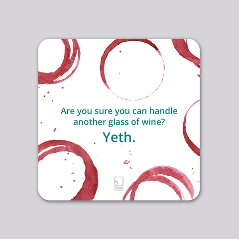Yeth Funny Wine Coaster