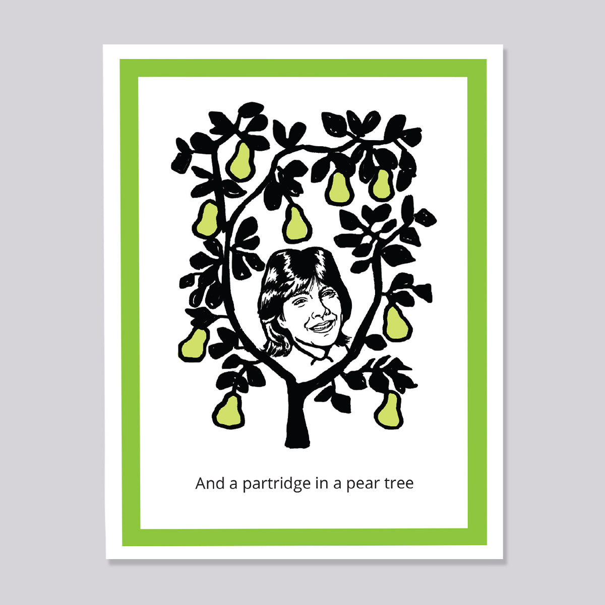 Partridge in a pear tree Partridge Family Christmas Card