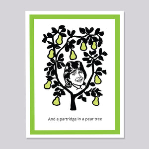 Partridge in a pear tree Partridge Family Christmas Card