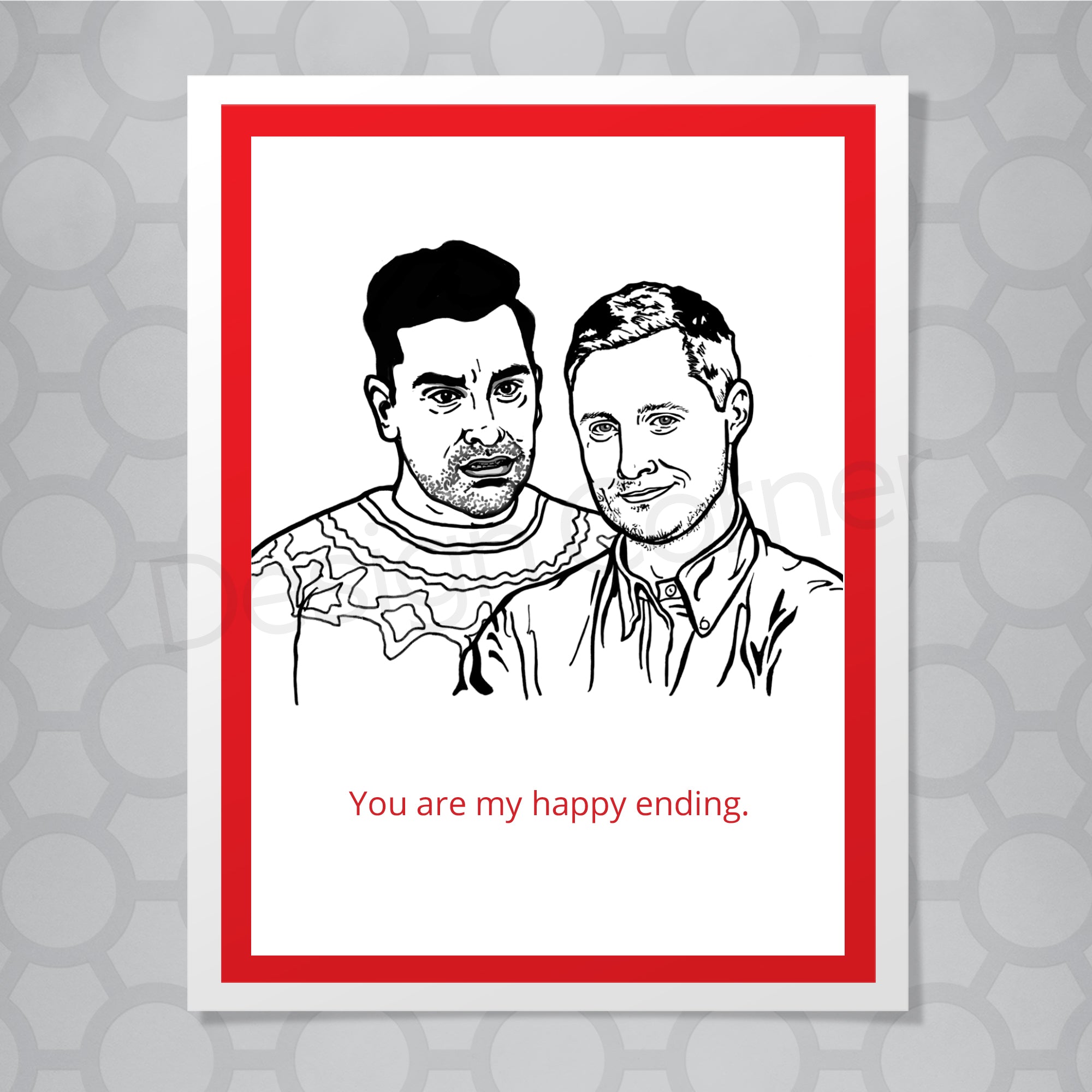 Schitts Creek Patrick and David Happy Ending Card