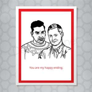 Schitts Creek Patrick and David Happy Ending Card