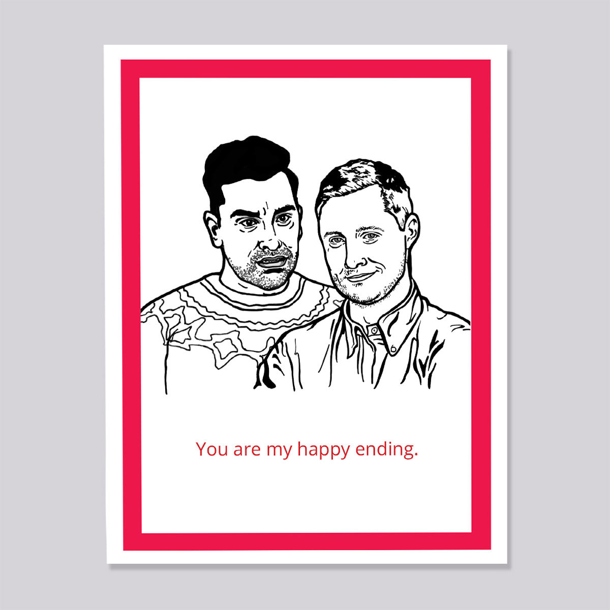 Schitts Creek Patrick and David Happy Ending Card